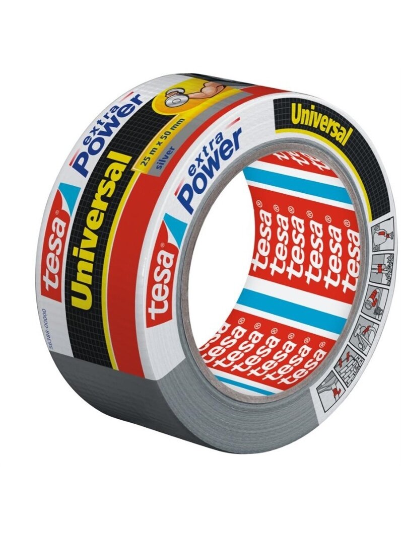 Lipnioji audinio juosta Tesa, extraPower, 25 m, 50 mm 1