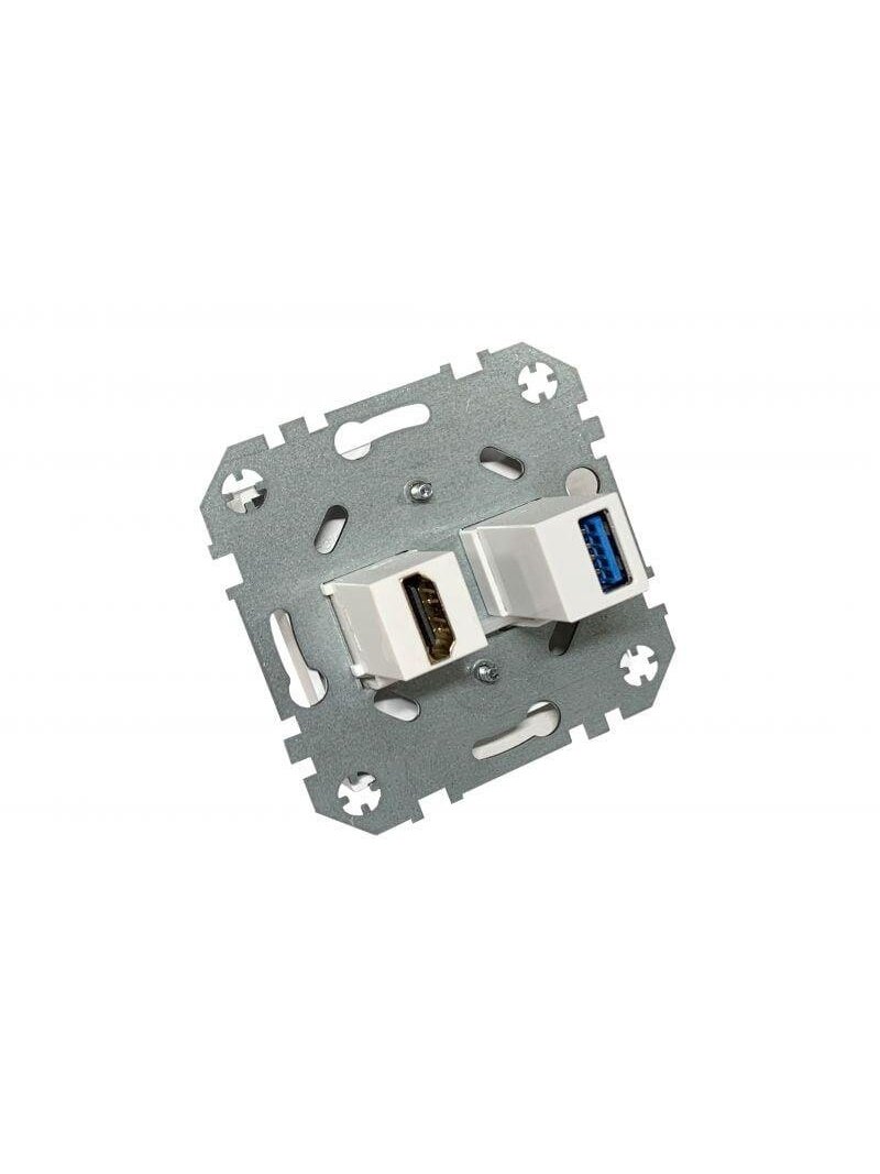 Lizdas HDMI+USB LIREGUS EPSILON, smėlio spalvos 2 Lizdas HDMI+USB LIREGUS EPSILON, smėlio spalvos 2