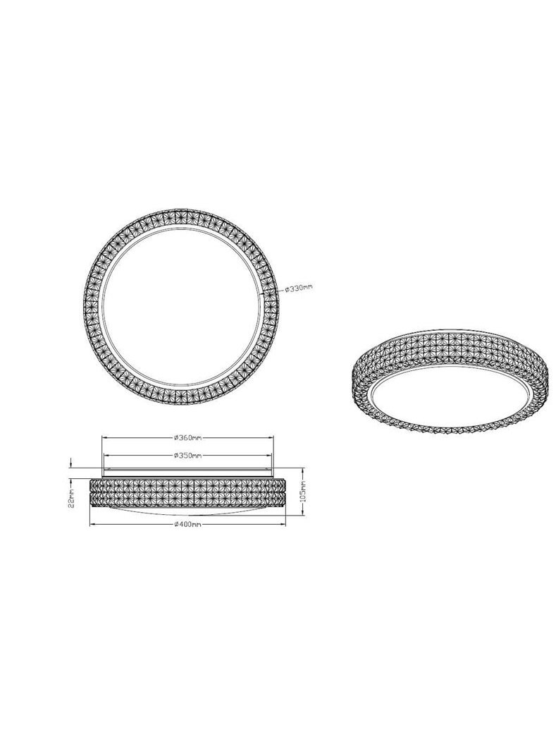 Lubinis šviestuvas REALITY PEGASUS R62422100, 21 W, LED 2 Lubinis šviestuvas REALITY PEGASUS R62422100, 21 W, LED 2