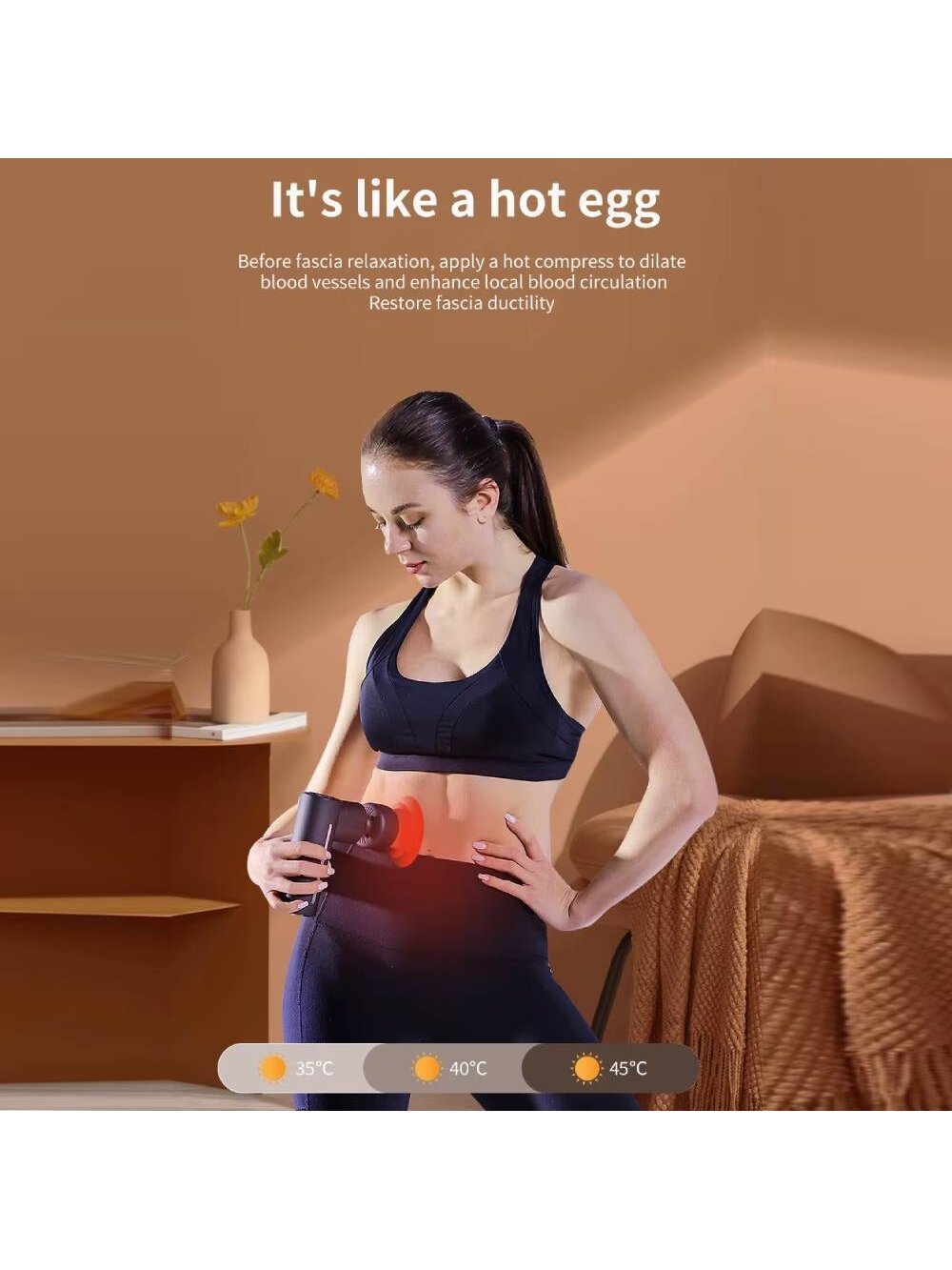 Masažo pistoletas THOMS HeatPro Deep Massage – su šildymo funkcija 7 Masažo pistoletas THOMS HeatPro Deep Massage – su šildymo funkcija 7