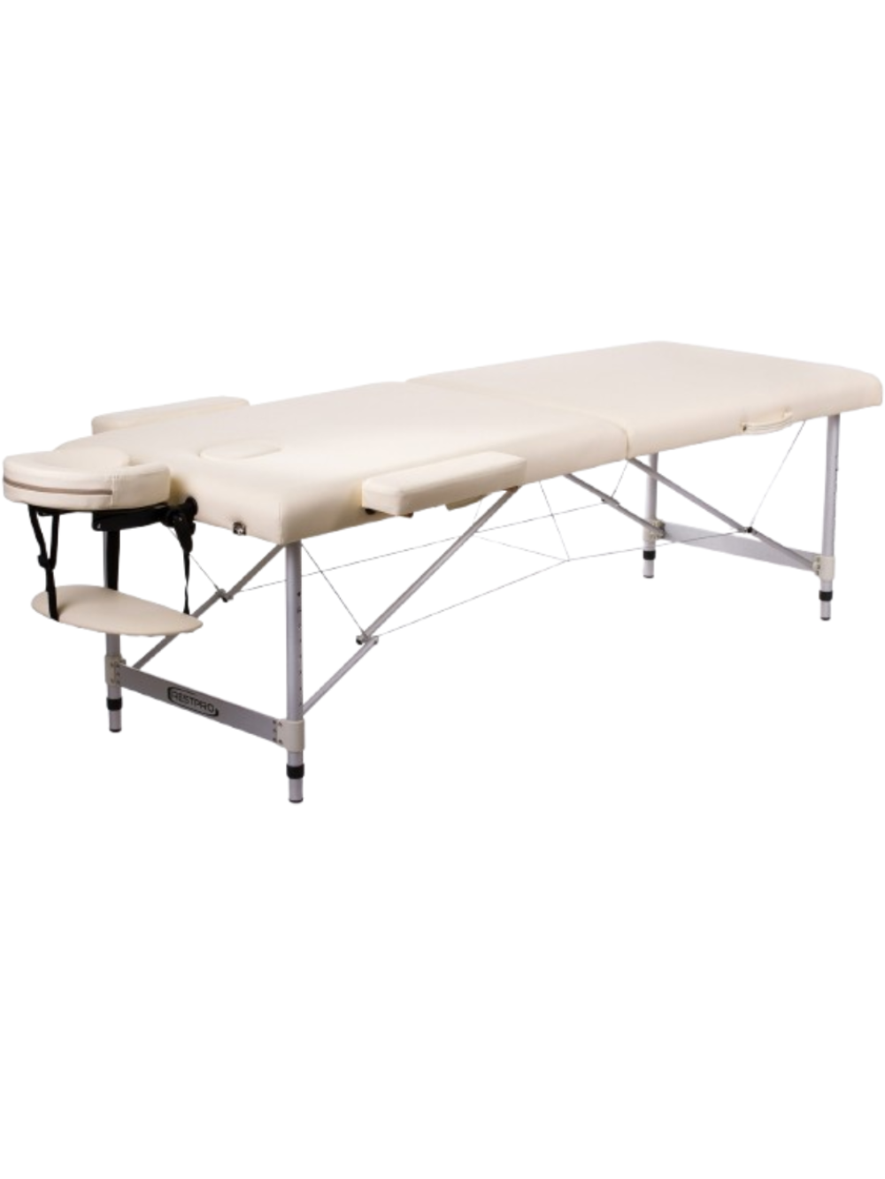 Masažo stalas RESTPRO Alu 2 Cream L dydis - sudedamas