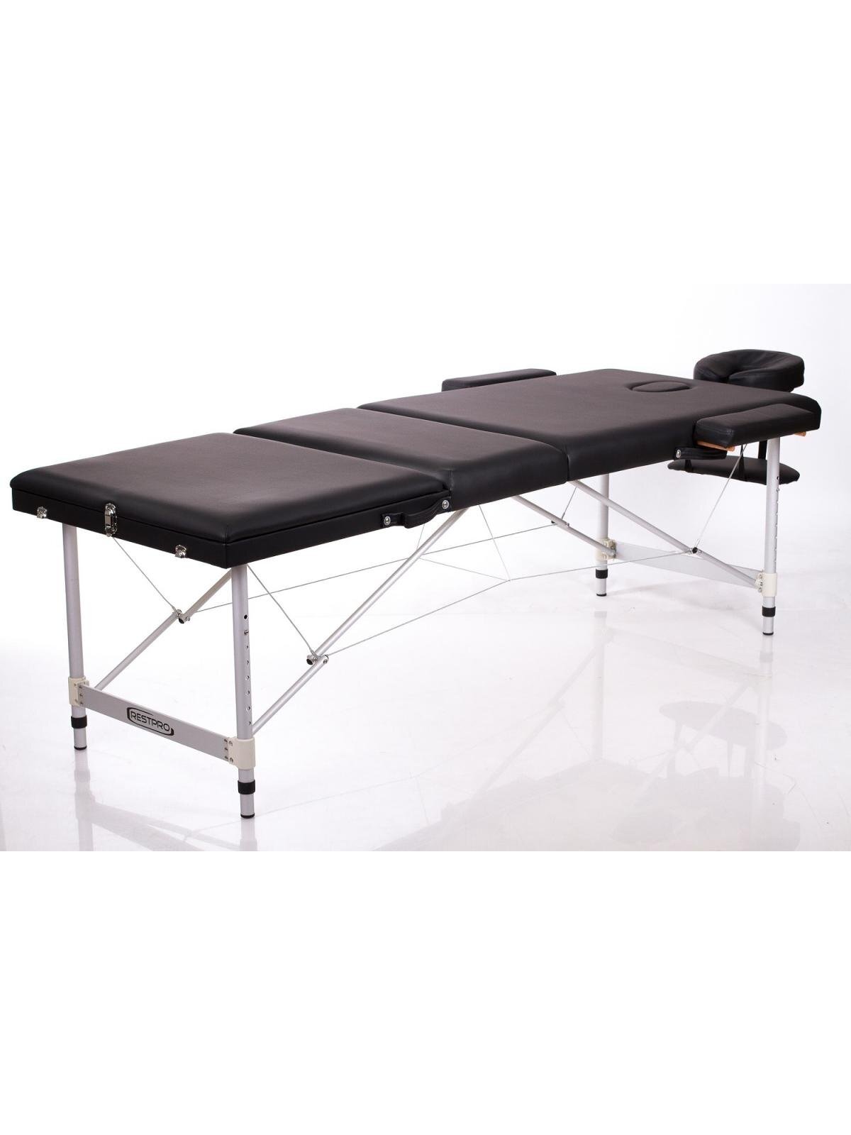 Masažo Stalas RESTPRO ALU 3 Black - sudedamas 1