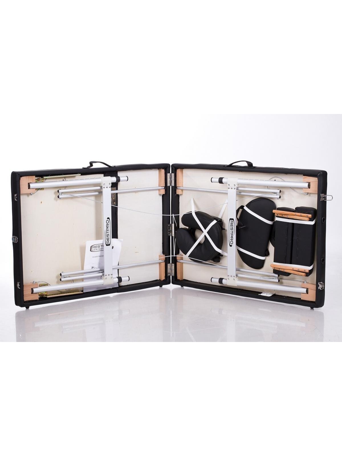 Masažo Stalas RESTPRO ALU 3 Black - sudedamas 2