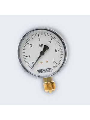 Manometras 1/4'' 16barų paj.šone MDR 63/16 Manometras 1/4'' 16barų paj.šone MDR 63/16