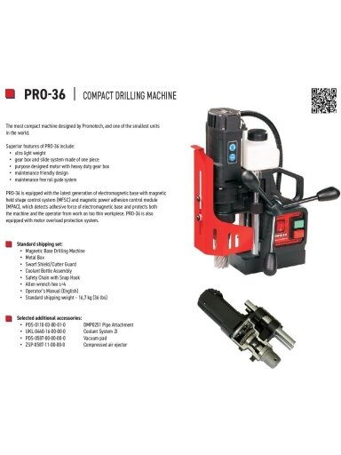 Magnetinės gręžimo staklės PRO 36 /230V Promotech
