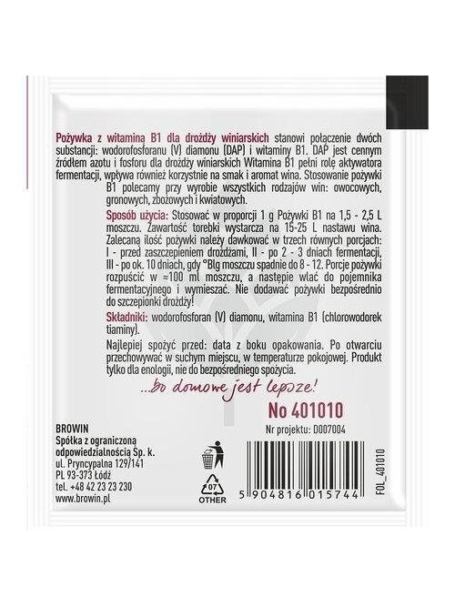 Maitinamoji vyno mielių terpė BIOWIN PO-B/401010, su vit. B 1 Maitinamoji vyno mielių terpė BIOWIN PO-B/401010, su vit. B 1