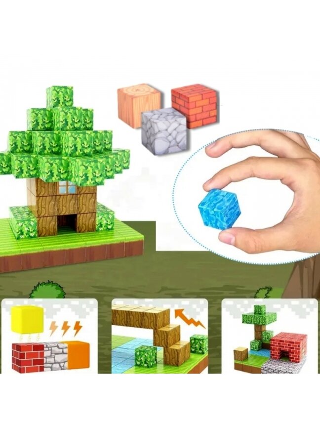 Magnetiniai konstruktoriai, kaladėlių pasaulis, 108 vnt. WOOPIE 5 Magnetiniai konstruktoriai, kaladėlių pasaulis, 108 vnt. WOOPIE 5