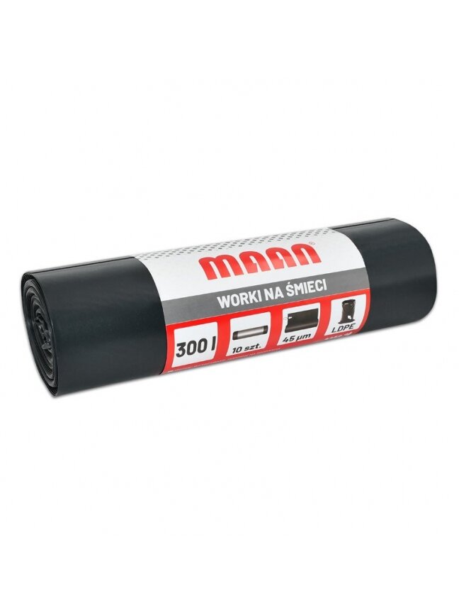 Maišai šiukšlėms juodi 45my Maan | 300ltr. (rulonas 10 vnt) Maišai šiukšlėms juodi 45my Maan | 300ltr. (rulonas 10 vnt)
