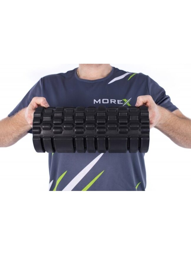 Masažinis jogos pilateso putų volelis Grid Roller, juodas 3 Masažinis jogos pilateso putų volelis Grid Roller, juodas 3