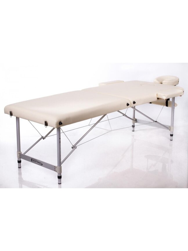 Masažo stalas RESTPRO Alu 2 Cream L dydis - sudedamas 1