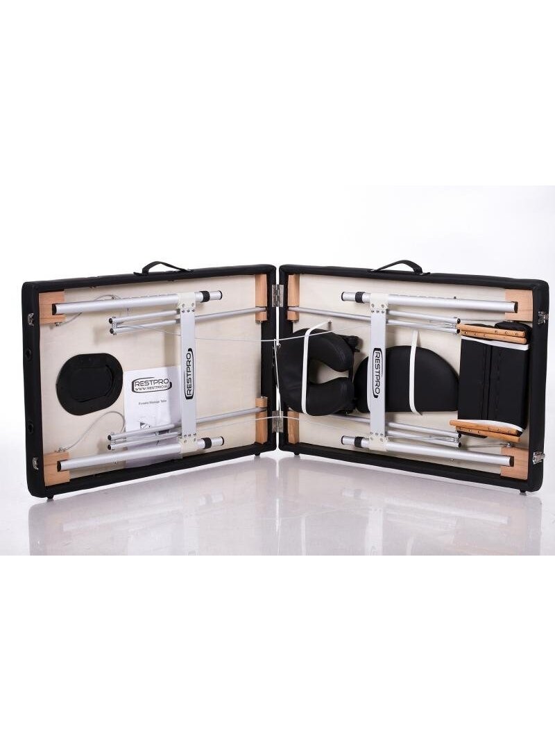 Masažo stalas RESTPRO ALU 2 Black M dydis - sudedamas 2