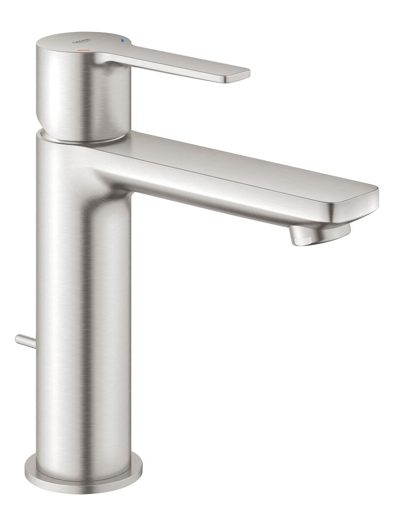 Maišytuvas praustuvui LINEARE S New, paaukštintas, supersteel 1 Maišytuvas praustuvui LINEARE S New, paaukštintas, supersteel 1