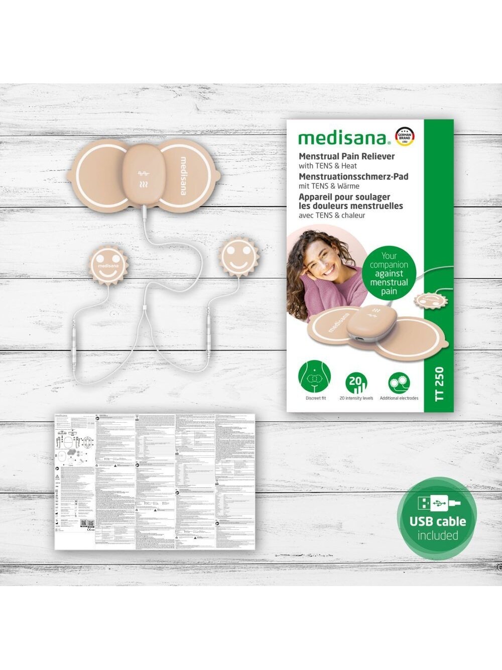 Medisana TT 250 Prietaisas menstruacijų skausmui palengvinti su šilumos funkcija 6 Medisana TT 250 Prietaisas menstruacijų skausmui palengvinti su šilumos funkcija 6