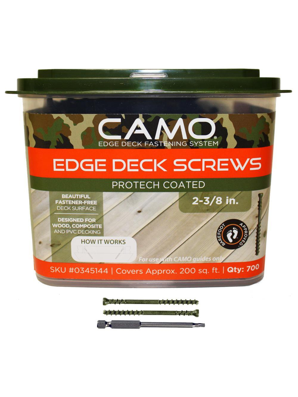 Medsraigčiai CAMO C4 ProTech 75 mm 700 vnt. Medsraigčiai CAMO C4 ProTech 75 mm 700 vnt.
