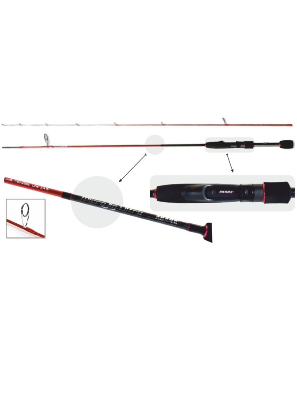 Meškerė Akara MICRO JIG Ultra TX-30 2X ilgis 230 cm, testas 0,5 - 6 g Meškerė Akara MICRO JIG Ultra TX-30 2X ilgis 230 cm, testas 0,5 - 6 g