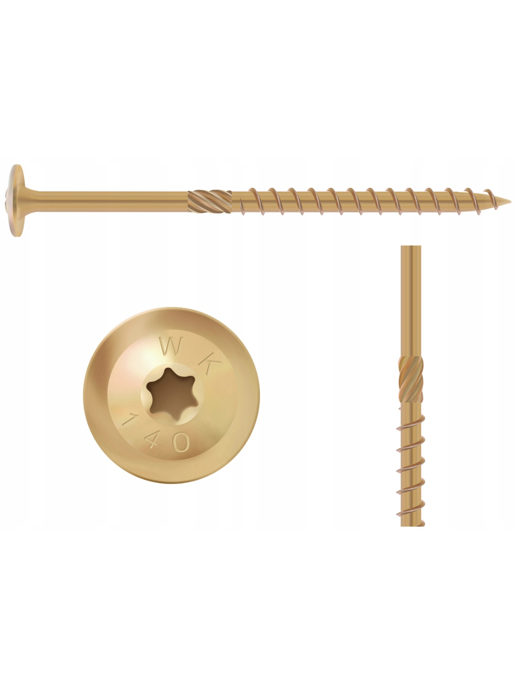Medsraigtis su padidinta TORX galva 6x120/70-ZnG WKCP, WKRET-MET, 100vnt. 3 Medsraigtis su padidinta TORX galva 6x120/70-ZnG WKCP, WKRET-MET, 100vnt. 3