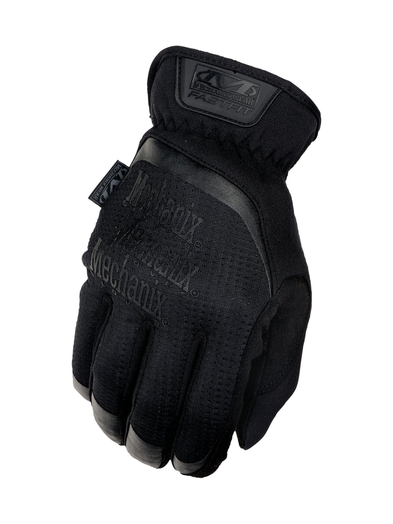 Mechanix Wear Pirštinės Mechanix FastFit® juodos, XL dydis. Rauktas rankogalis, 0.6 mm dirbtinė oda, TrekDry®, touchscreen technologija