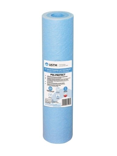 Mechaninė antibakterinė filtro kasetė USTM PS5 10", 5 mkm
