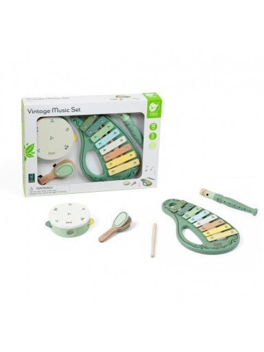 Medinis vintažinis muzikos instrumentų rinkinys, 18 ms+ CLASSIC WORLD