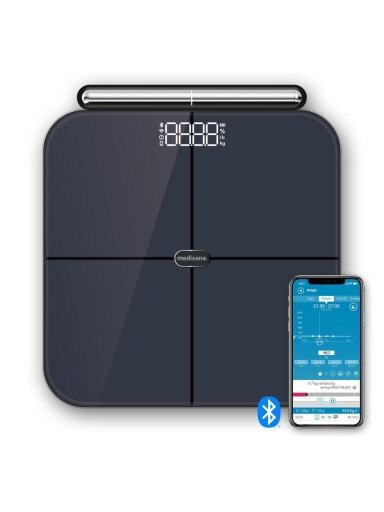Medisana BS 850 Connect Kūno masę analizuojančios svarstyklės su Bluetooth funkcija