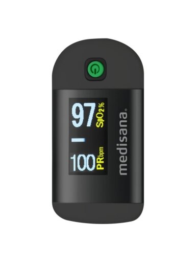 Medisana Pulso matuoklis-oksimetras PM 100, juodos spalvos