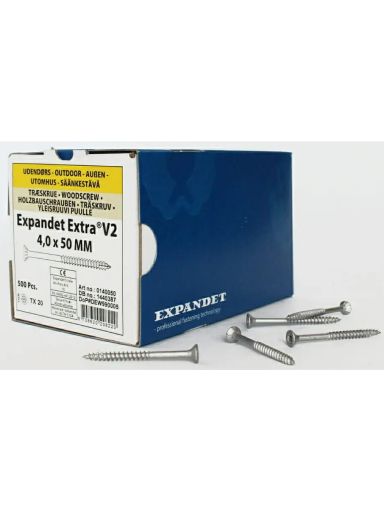 Medsraigčiai laukui Expandet EXTRA V2 4×50 mm 500 vnt. Medsraigčiai laukui Expandet EXTRA V2 4×50 mm 500 vnt.