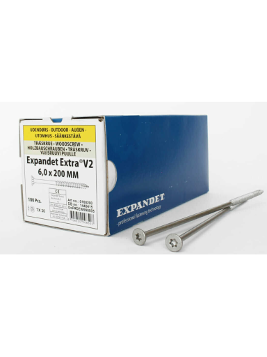 Medsraigčiai laukui Expandet EXTRA V2 6×200 mm 100 vnt. Medsraigčiai laukui Expandet EXTRA V2 6×200 mm 100 vnt.