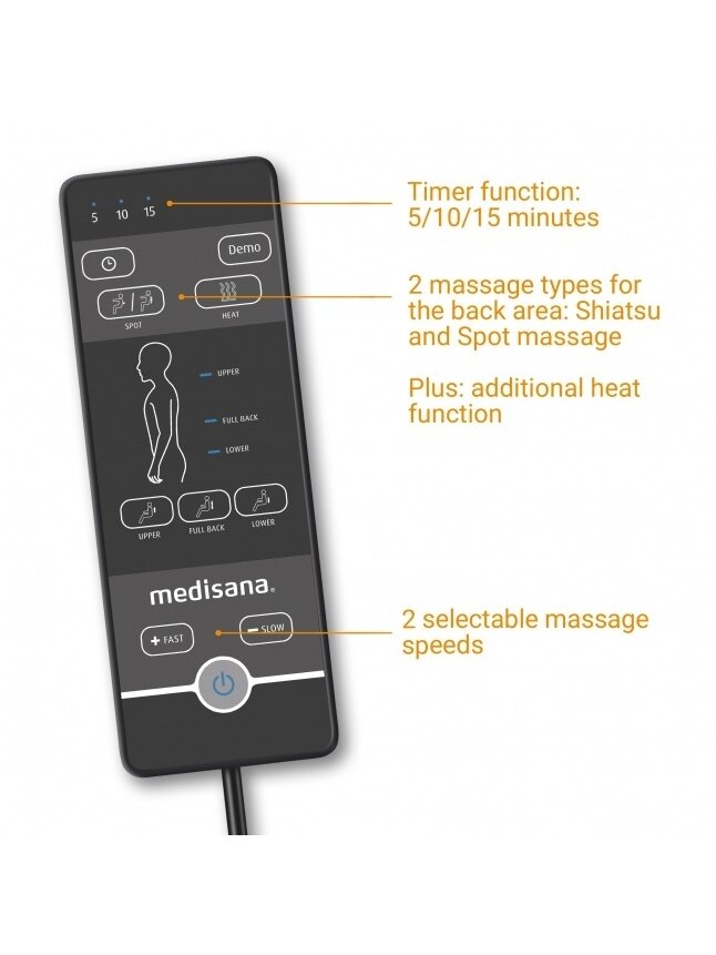 Medisana RC 450 2-in-1 Relax + Massage Chair elektrinė masažinė kėdė 4 Medisana RC 450 2-in-1 Relax + Massage Chair elektrinė masažinė kėdė 4