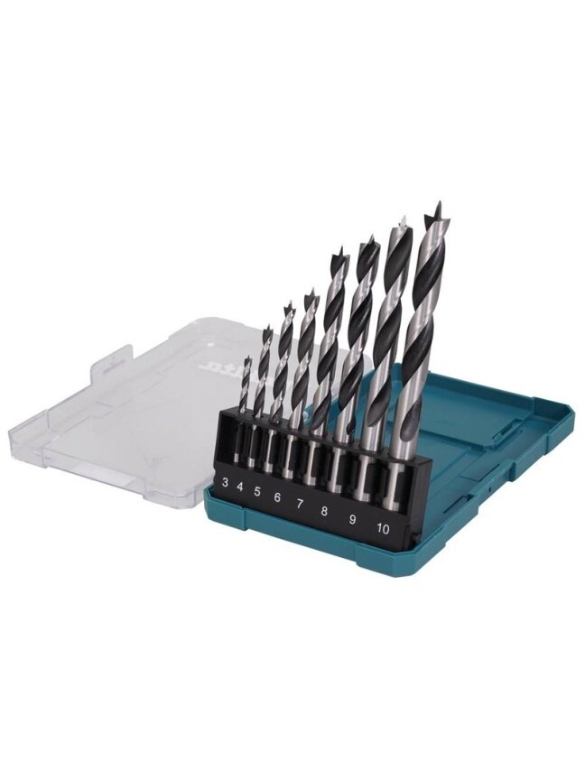 Medienos grąžtų komplektas Makita, 3-10mm, 8 vnt 1 Medienos grąžtų komplektas Makita, 3-10mm, 8 vnt 1