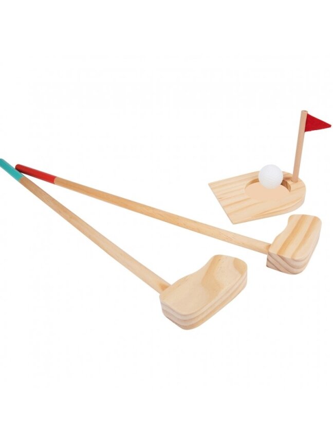 Medinis Golfo Rinkinys Tooky Toy Dviems 4 Medinis Golfo Rinkinys Tooky Toy Dviems 4