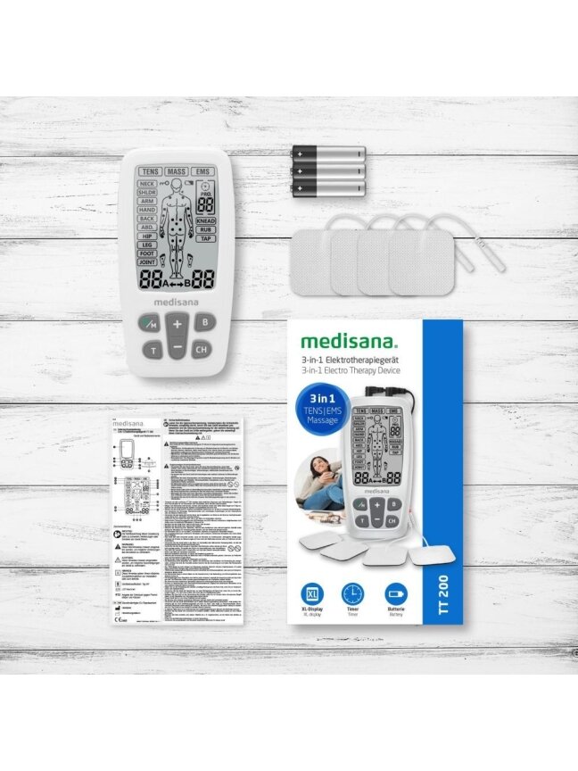 Raumenų elektrostimuliatorius Medisana TT 200, juoda/balta 4 Raumenų elektrostimuliatorius Medisana TT 200, juoda/balta 4