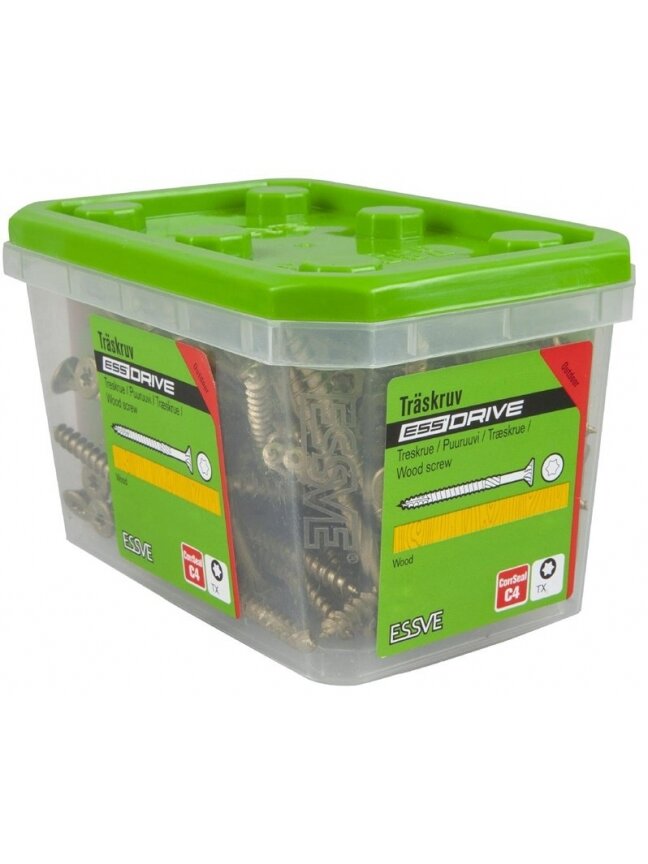 Medsraigčiai Essve ESSDRIVE, 5 x 70 mm, CS, TX25, 100 vnt. 1 Medsraigčiai Essve ESSDRIVE, 5 x 70 mm, CS, TX25, 100 vnt. 1