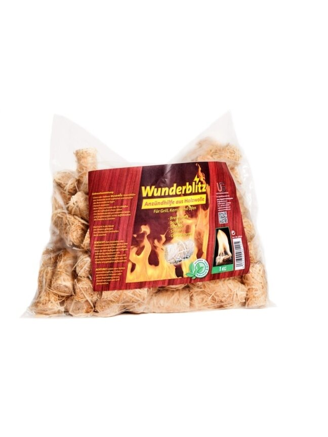 Medžio vatos ugnies įdegtukai, 1 kg Medžio vatos ugnies įdegtukai, 1 kg