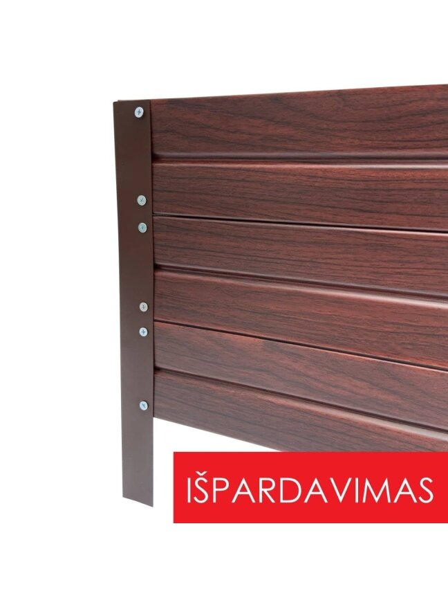Metalinė pakelta lysvė, medžio imitacijos 2 Metalinė pakelta lysvė, medžio imitacijos 2