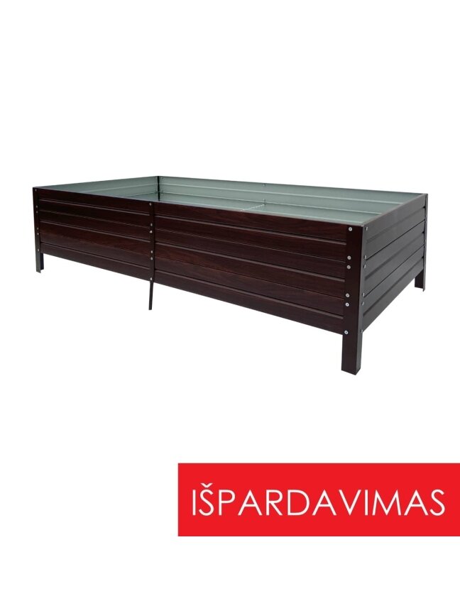 Metalinė pakelta lysvė, medžio imitacijos Metalinė pakelta lysvė, medžio imitacijos