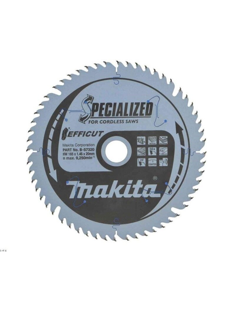 Medienos pjovimo diskas Makita B-57320, 165 x 20 x 1,45 mm Medienos pjovimo diskas Makita B-57320, 165 x 20 x 1,45 mm