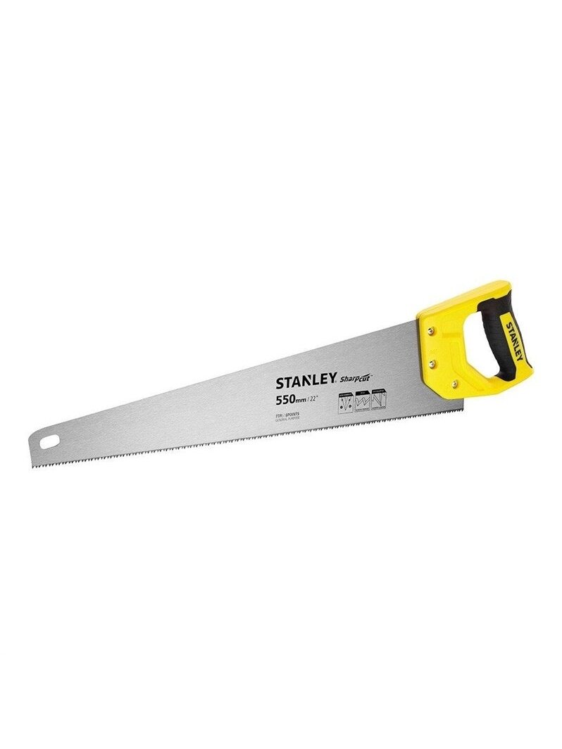 Medienos pjūklas STANLEY SHARPCUT 550 mm 11 TPI Medienos pjūklas STANLEY SHARPCUT 550 mm 11 TPI