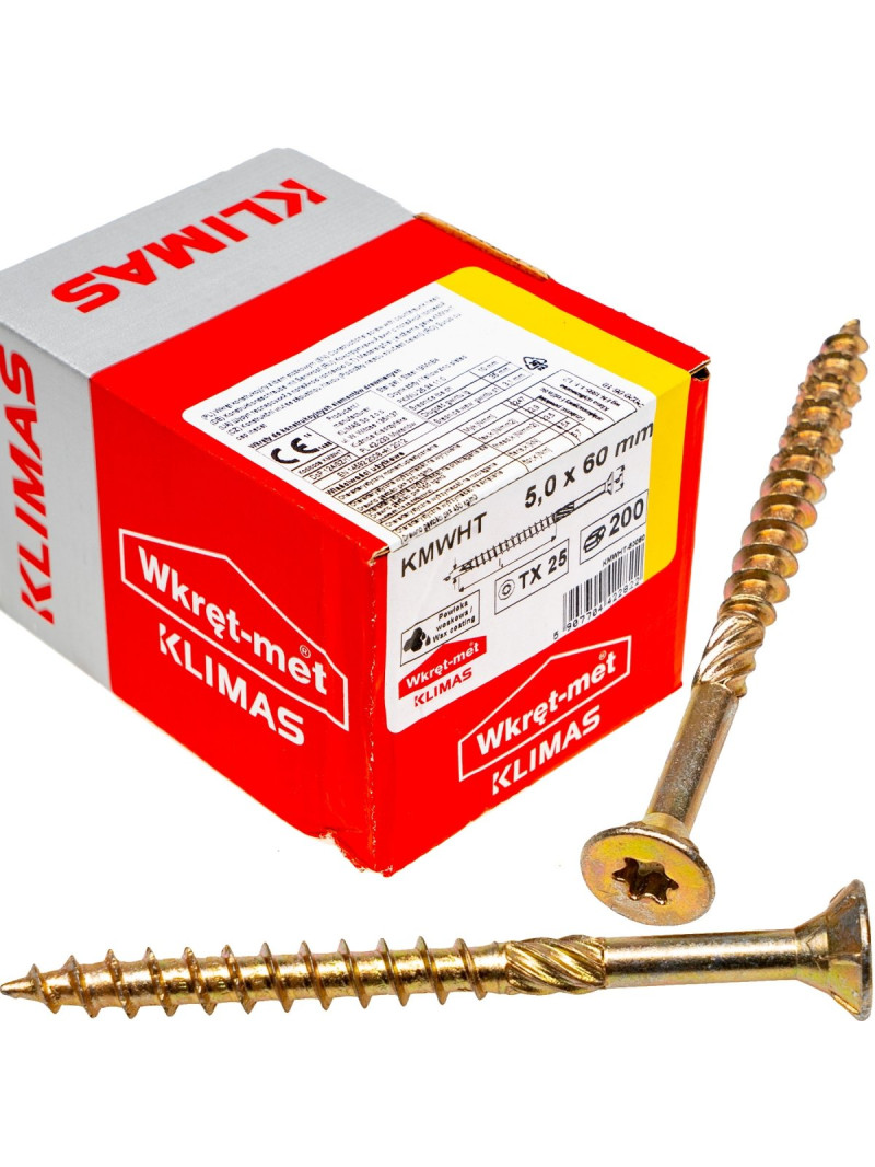 Medsraigtis įleidžiama TORX galva 8x260/80-ZnG KMWHT/WKCS, WKRET-MET, 50vnt.