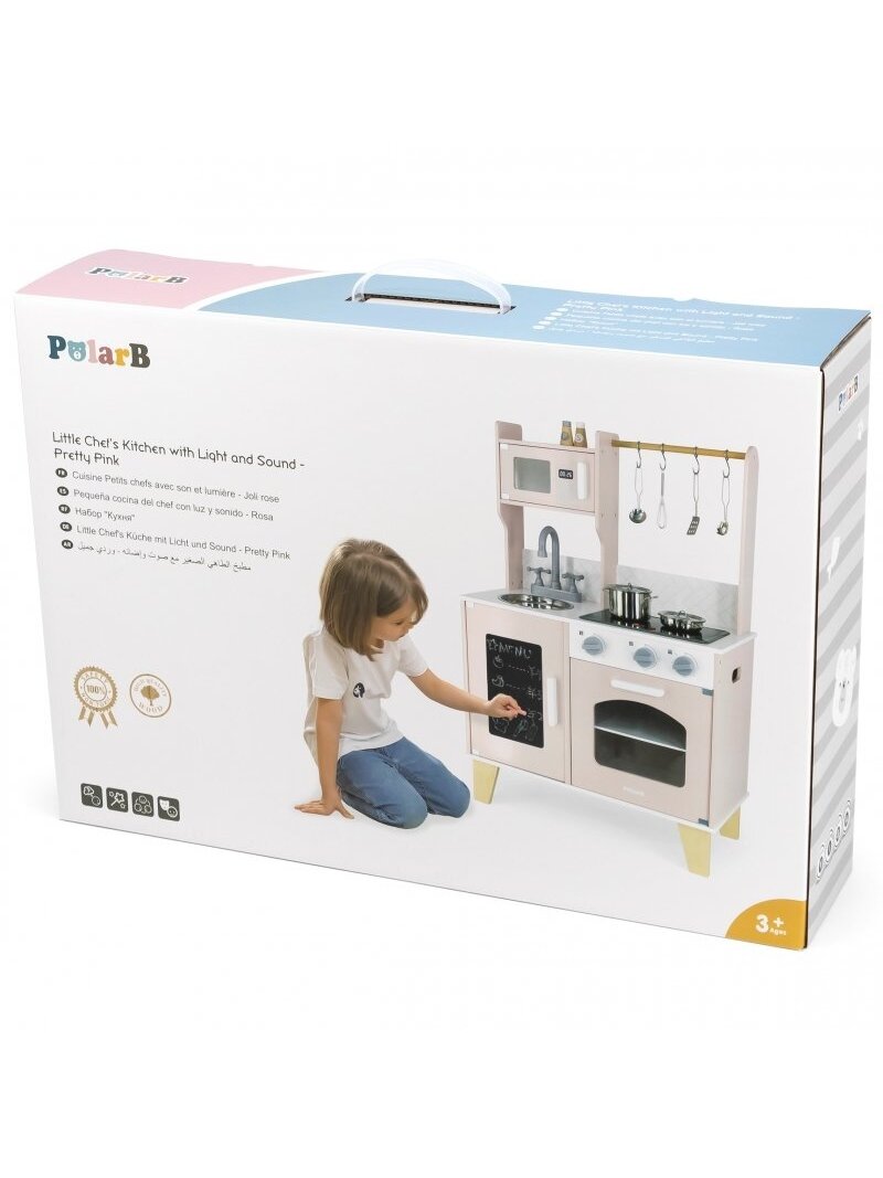 Medinė Virtuvėlė Su Šviesomis ir garsais VIGA PolarB 3
