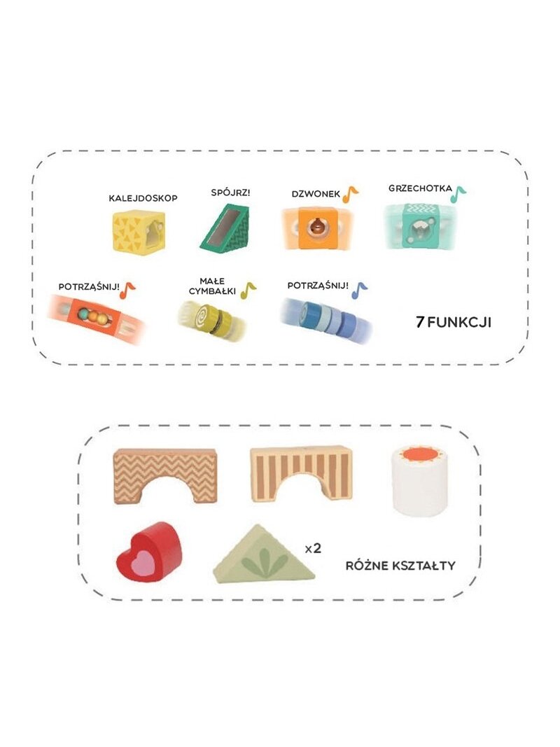 Medinės Kaladėlės - Daugiafunkcinė dėlionė CLASSIC WORLD MONTESSORI 6