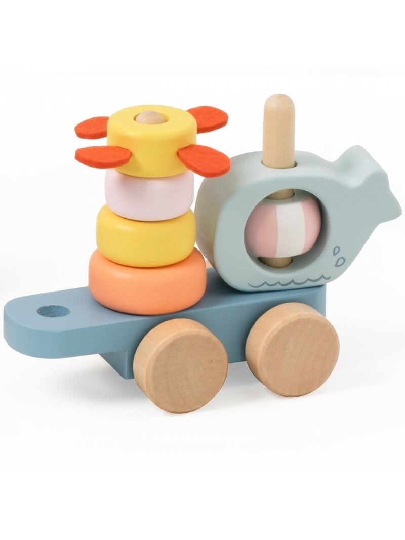 Medinės Traukinio kaladėlės CLASSIC WORLD Montessori 6