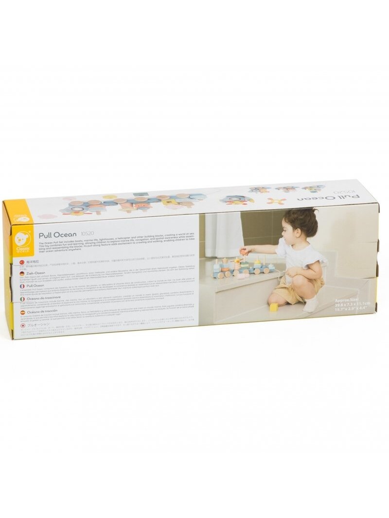 Medinės Traukinio kaladėlės CLASSIC WORLD Montessori 8