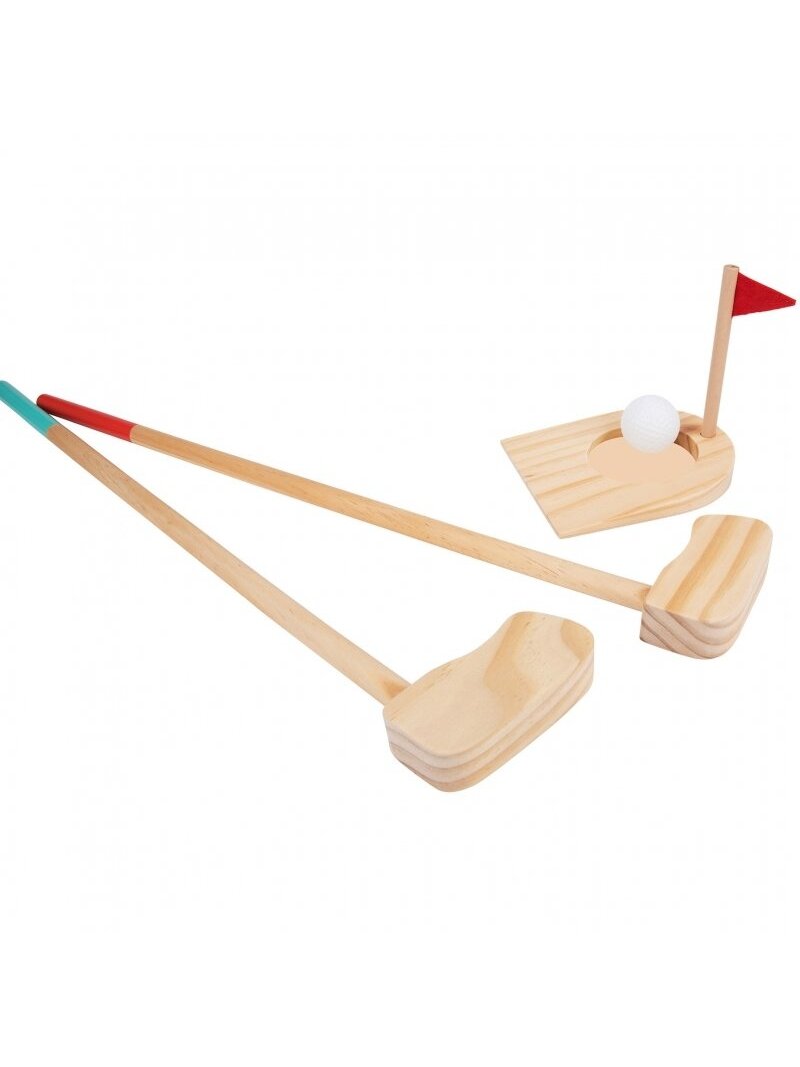 Medinis Golfo Rinkinys Tooky Toy Dviems 4 Medinis Golfo Rinkinys Tooky Toy Dviems 4