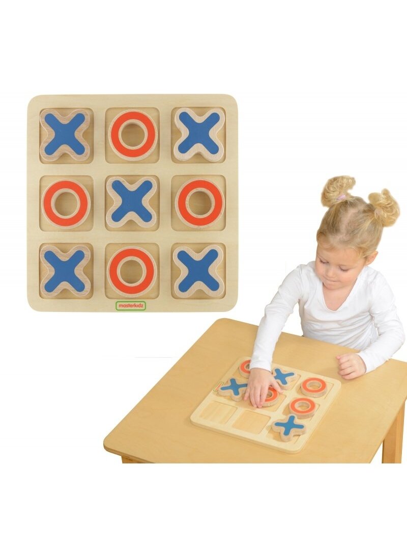 Medinis Žaidimas Vaikams Loginis Galvosūkis Tic Tac Toe MASTERKIDZ