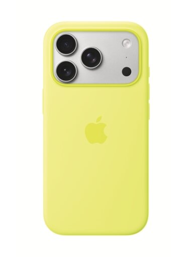 MGFF4ZM/A iPhone 17 Pro Silicone Case with MagSafe, Neon Yellow