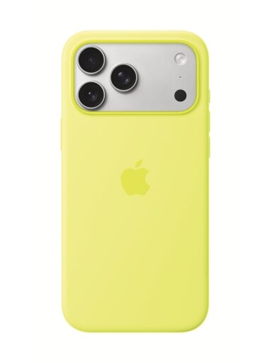 MGFM4ZM/A iPhone 17 Pro Max Silicone Case with MagSafe, Neon Yellow