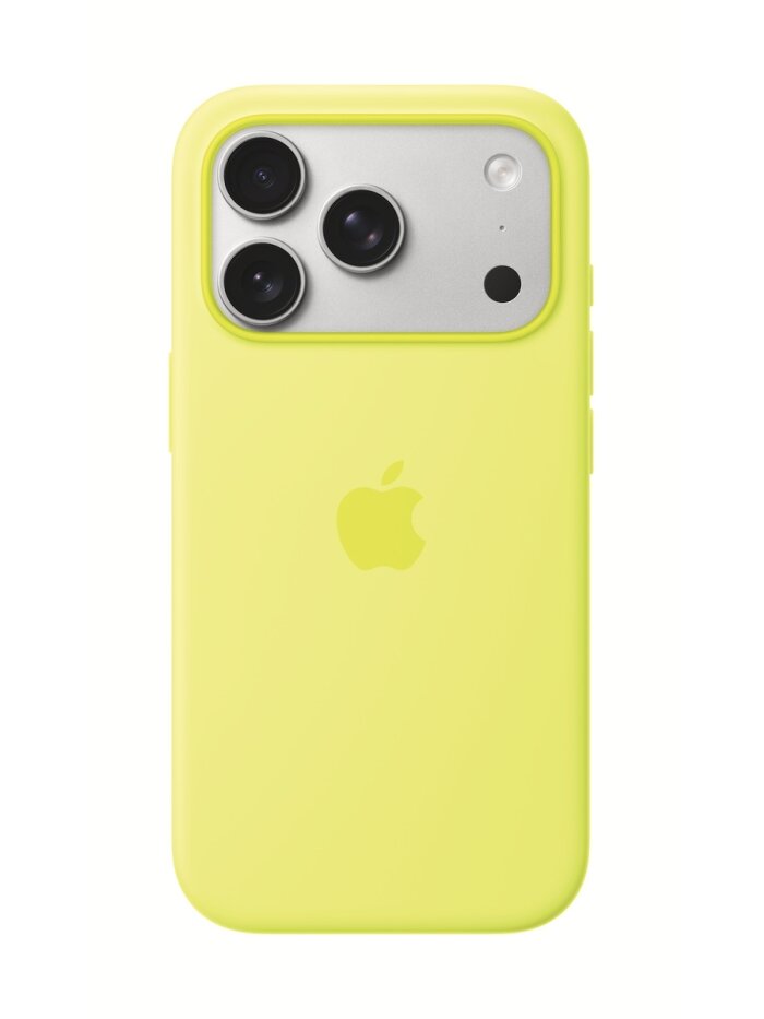 MGFF4ZM/A iPhone 17 Pro Silicone Case with MagSafe, Neon Yellow