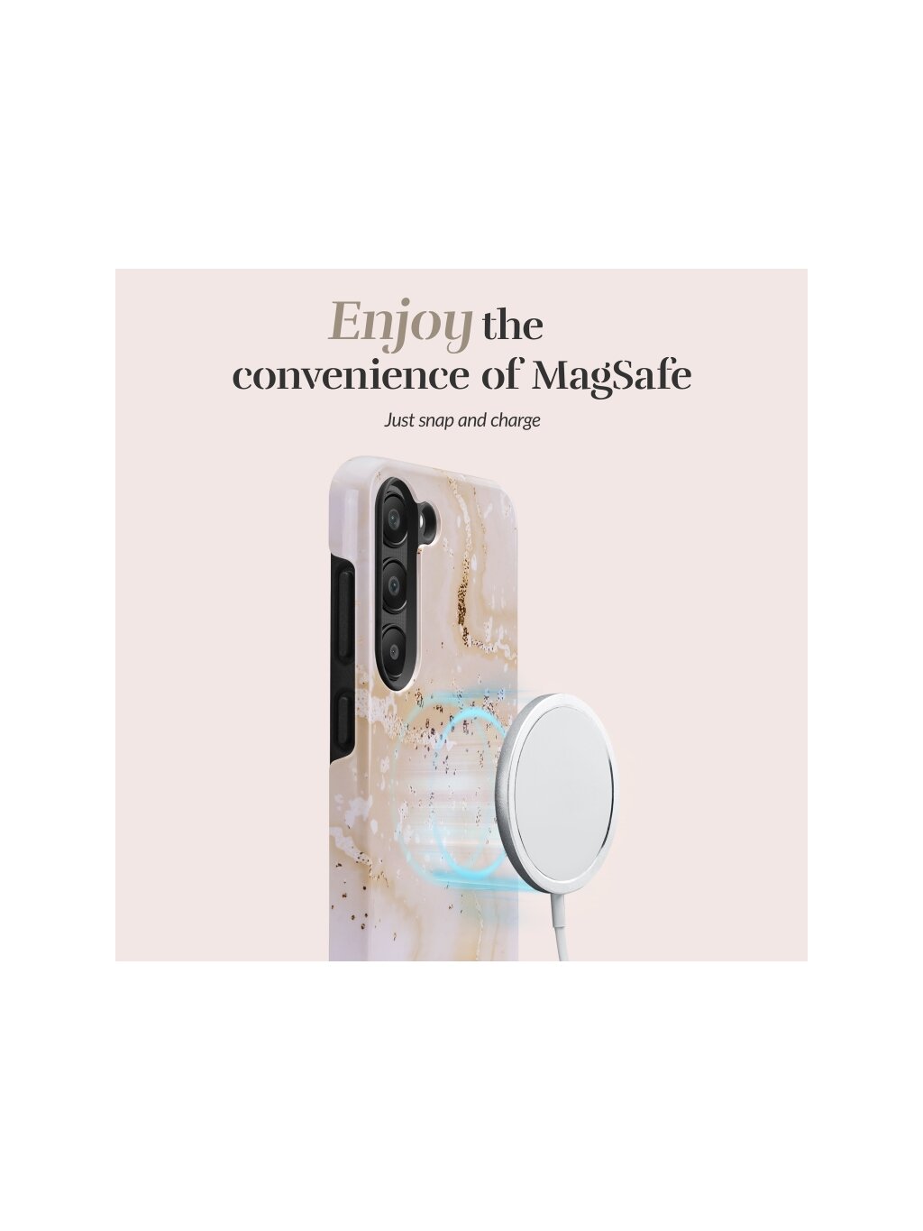 MIO Gold Marble Magsafe Compatible for Samsung S24 5G 8 MIO Gold Marble Magsafe Compatible for Samsung S24 5G 8