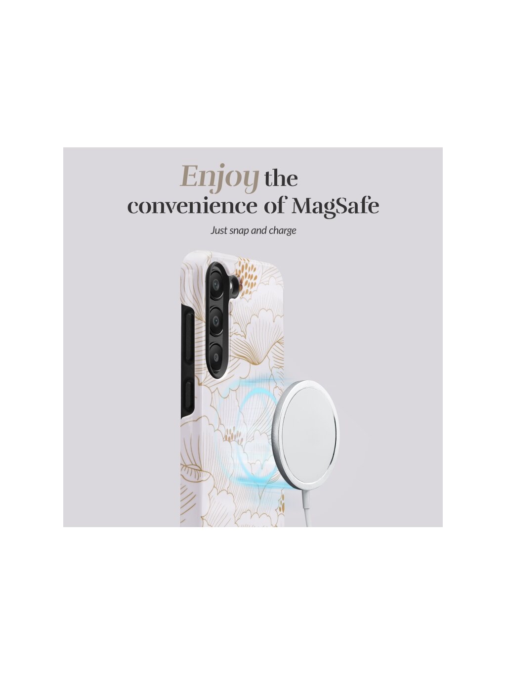 MIO White Roses Magsafe Compatible for Samsung S24 5G
