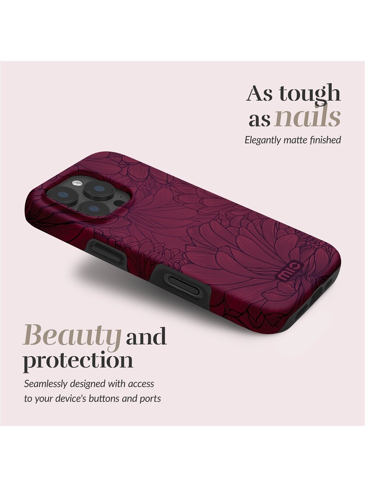 MIO Berry Blooms Magsafe Case Compatible for iPhone 16 Plus 4